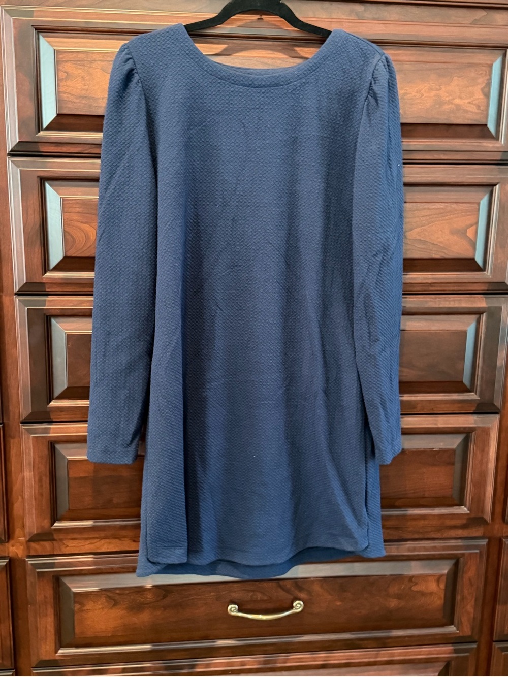 Southern Tide Navy Mini Dress with Subtle Texture